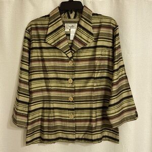 Borcellini dressy 3/4 sleeve top. Size 10